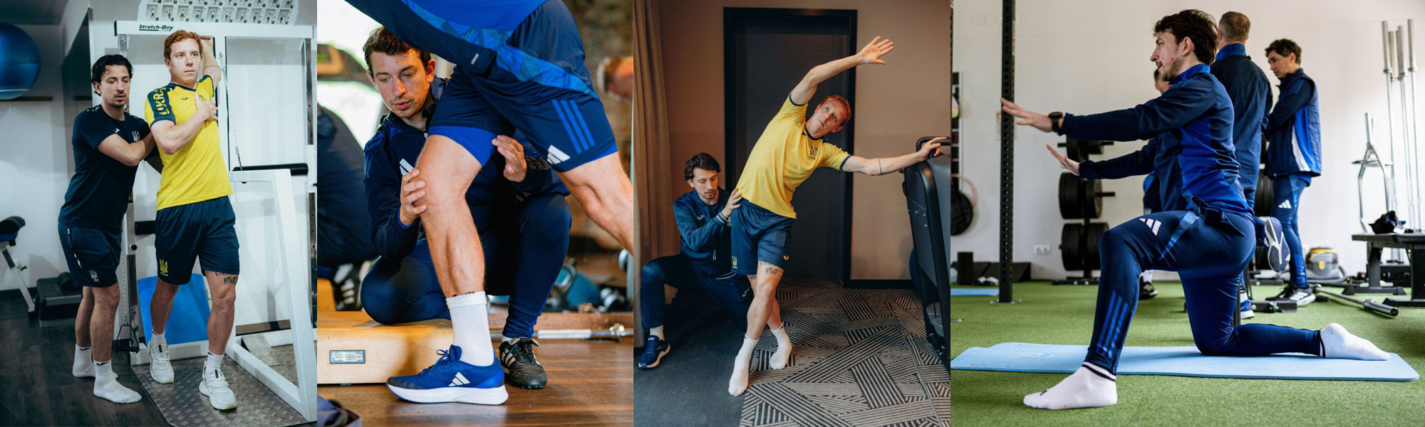 Anton Korolkov training members of the Ukrainian National Football (Soccer) Team